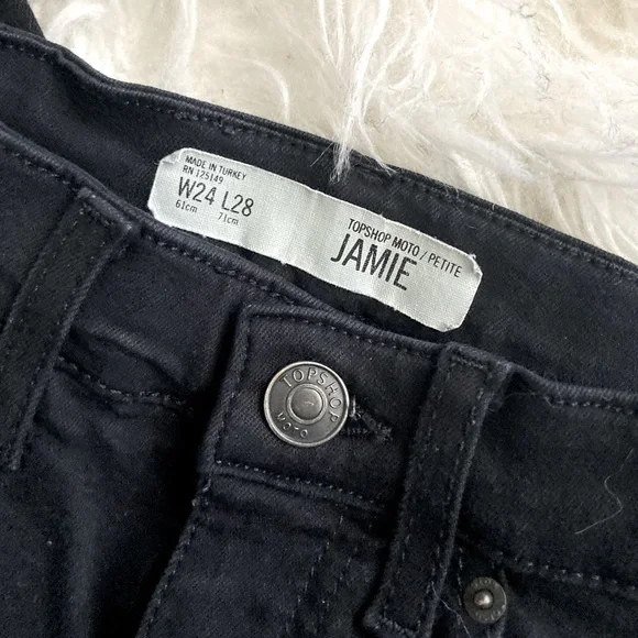 🖤TopShop Black JAMIE Jeans Size 24🖤 - Picture 5 of 6